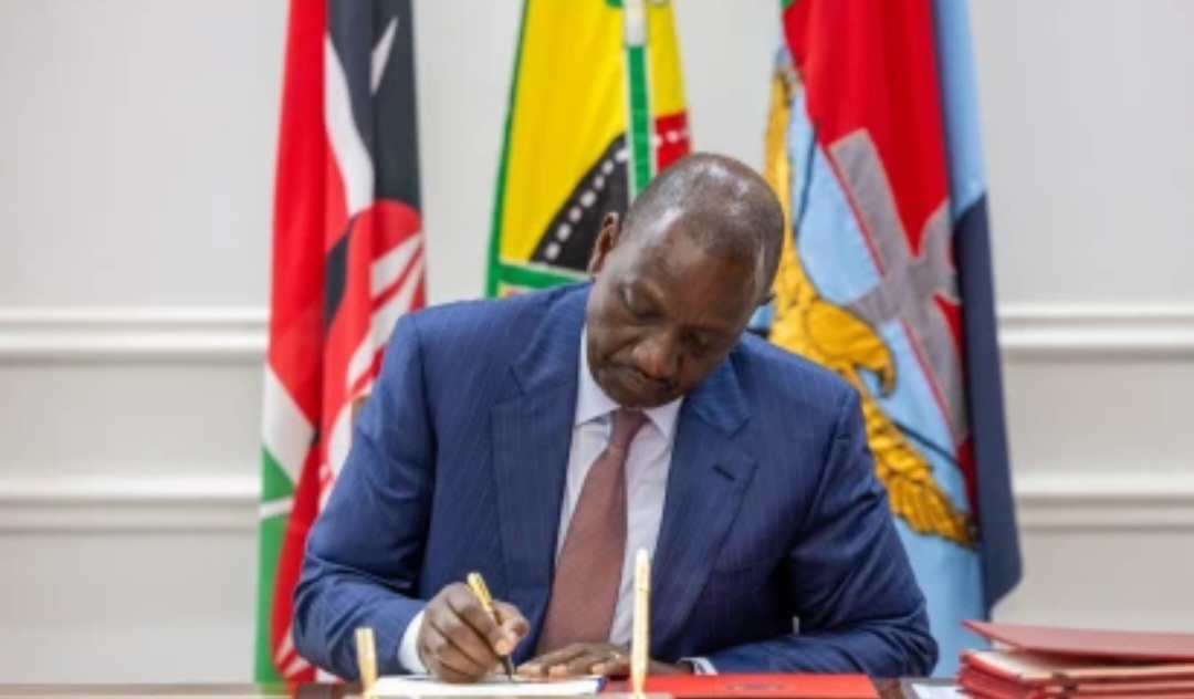 PRESIDENT RUTO SIGNS CONFLICT OF INTEREST AND SOCIAL PROTECTION BILLS INTO LAW