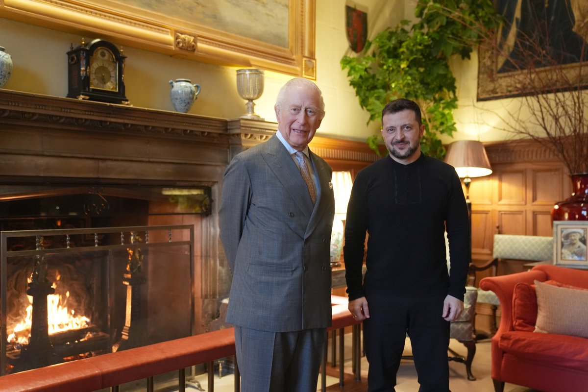 Warm Reception For Zelenskyy As He Meets King Charles III At Sandrigham