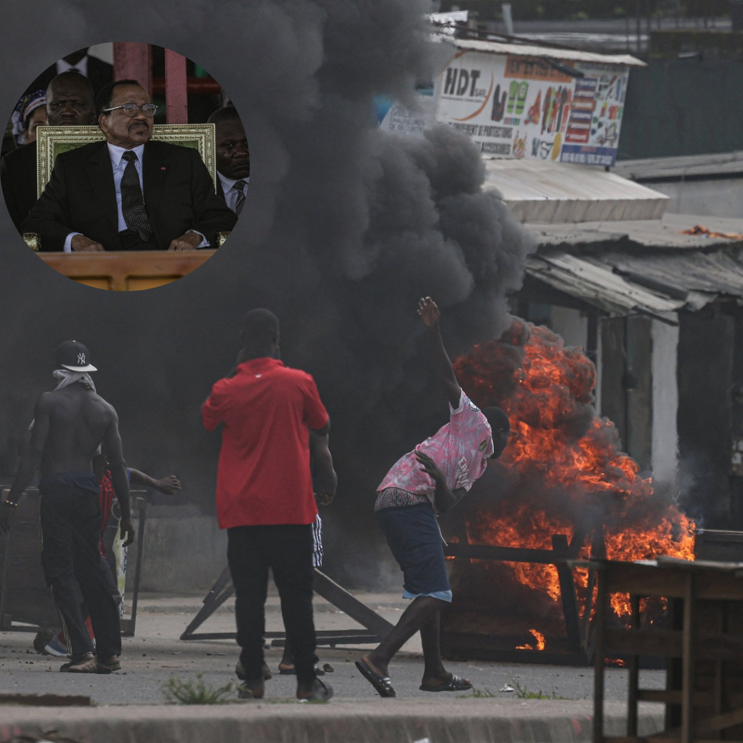 CAMEROON ON FIRE AS 92- YEAR-OLD PAUL BIYA WINS EIGHTH TERM