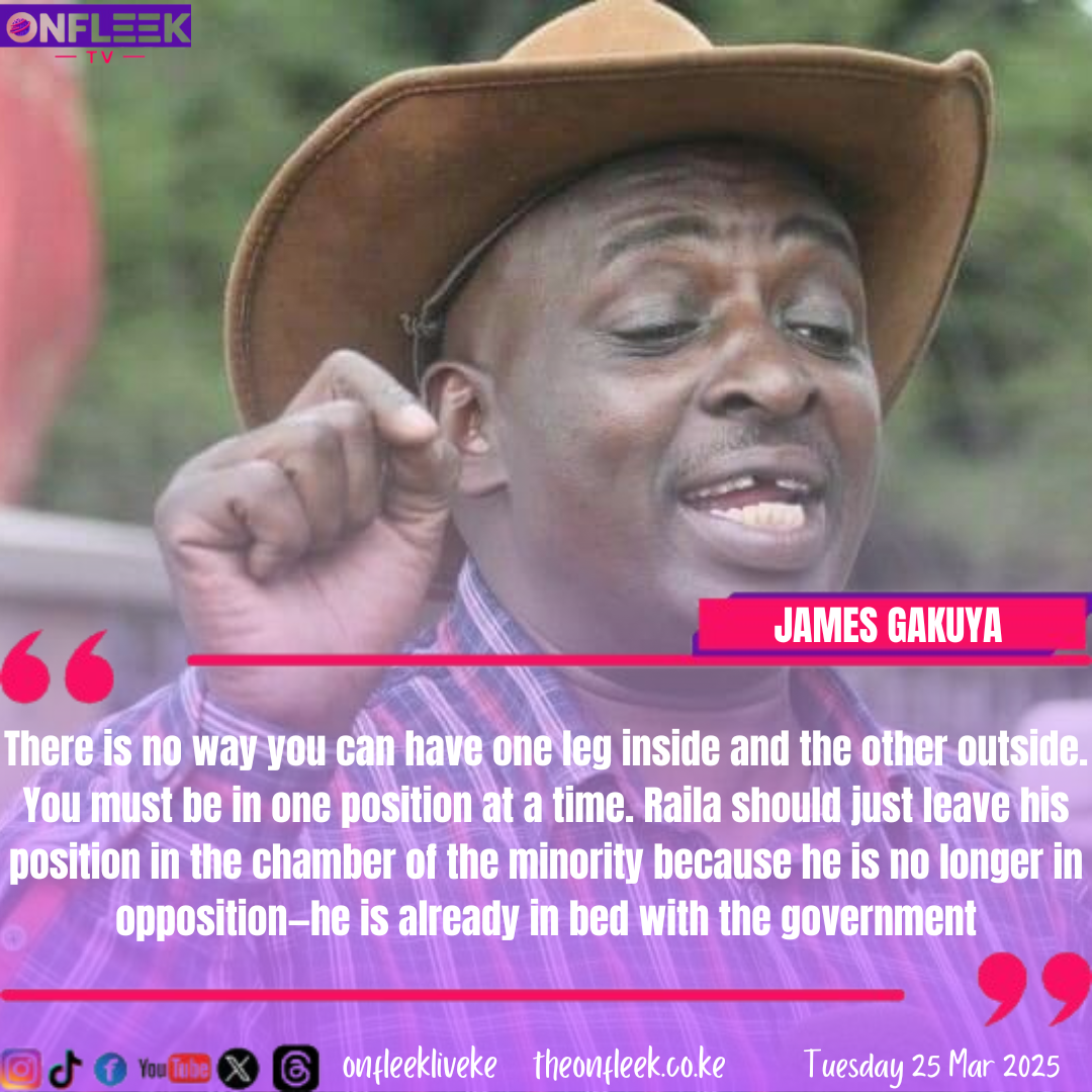 MP GAKUYA HITS OUT AT RAILA