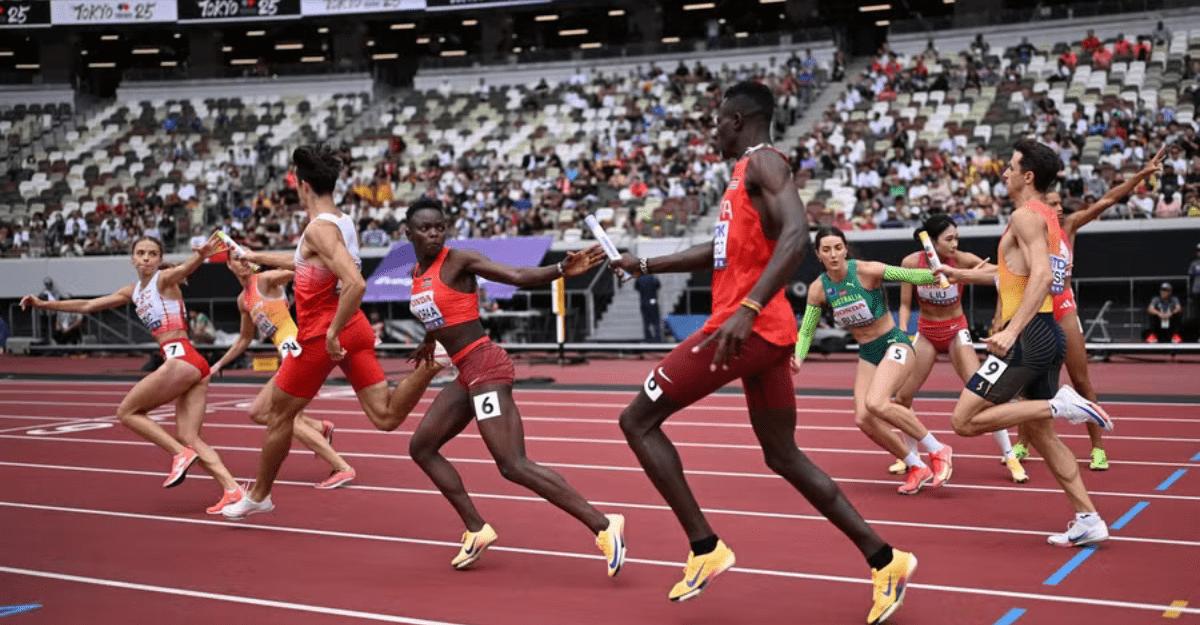 KENYA DISQUALIFIED FROM MIXED 4X400M RELAY FINAL AFTER LANE INFRINGEMENT DESPITE AFRICAN RECORD RUN